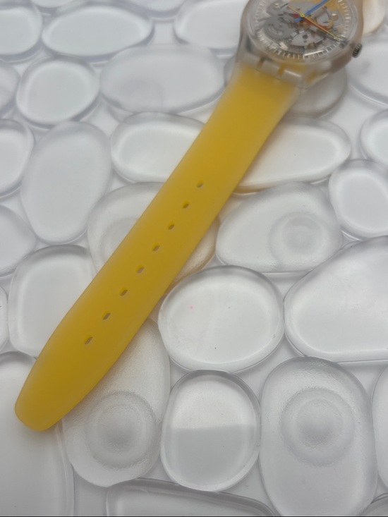 Swatch Watch - GE291 - CLEARLY YELLOW STRIPED